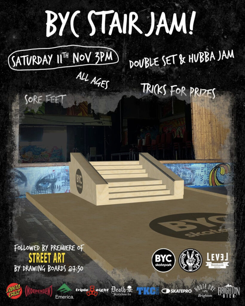 BYC Stair Jam followed by street art